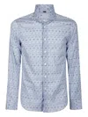 Fedeli Floral-print Shirt In Blue