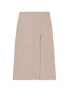 Fedeli Front-slit Skirt In Neutral