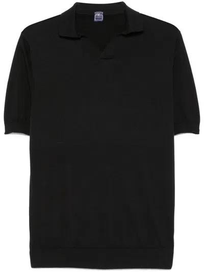 Fedeli Fuji Polo Shirt In Black