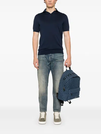 Fedeli Fuji Polo Shirt In Blue