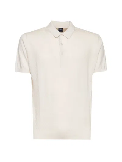 Fedeli Gabriel Giza Three-button Classic Polo Shirt In Neutral
