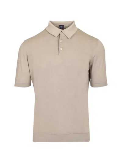 Fedeli Polo Sportman Mm. Giza Light Dusty 100 Cotone Polo Shirt Beige In Brown
