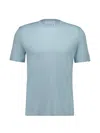 Fedeli Gary Knitted Cotton T-shirt In Blue