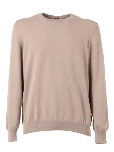 Fedeli Crew-neck Sweater In Brown