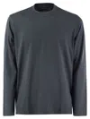 Fedeli Long-sleeved Crew-neck T-shirt In Avio