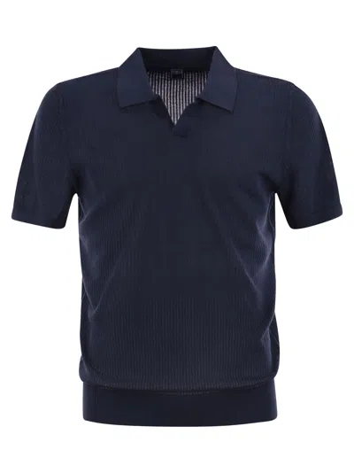 FEDELI FEDELI GIZA COTTON SHORT SLEEVED POLO SHIRT