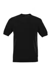 Fedeli Ribbed Hem Short Sleeves Textured Pattern