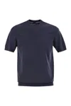 Fedeli Giza Cotton T-shirt In Blue