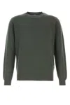 Fedeli Sage Green Cotton Sweater In Green