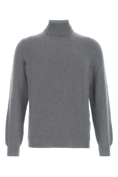 Fedeli Grey Turtle Neck Sweaters