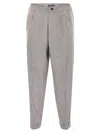 Fedeli Harvard - Soft Cashmere Flannel Trousers In Gray