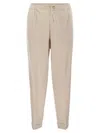 Fedeli Harvard Soft Cashmere Flannel Trousers In Neutral