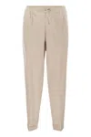 Fedeli Harvard Soft Cashmere Flannel Trousers In Neutral