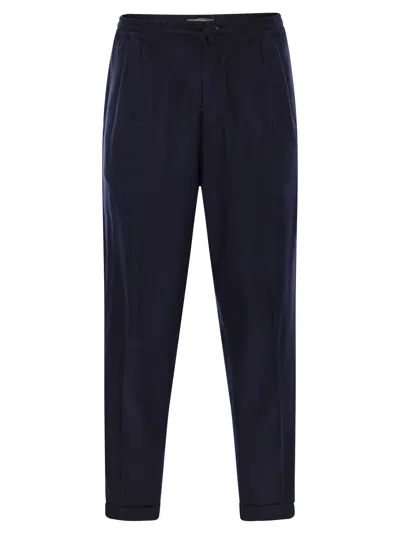 FEDELI FEDELI HARVARD SOFT CASHMERE FLANNEL TROUSERS