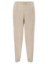 Fedeli Harvard Soft Cashmere Flannel Trousers In Neutral