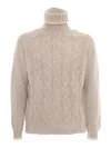 Fedeli Turtle-neck L/s Knitted Sweater Man In Multicolor