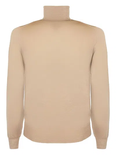 Fedeli High-neck Ribbed-trim Sweater In Neutral