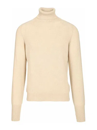 Fedeli High Neck Sweater In Beige