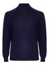 Fedeli High-neck Virgin-wool Sweater In Blue