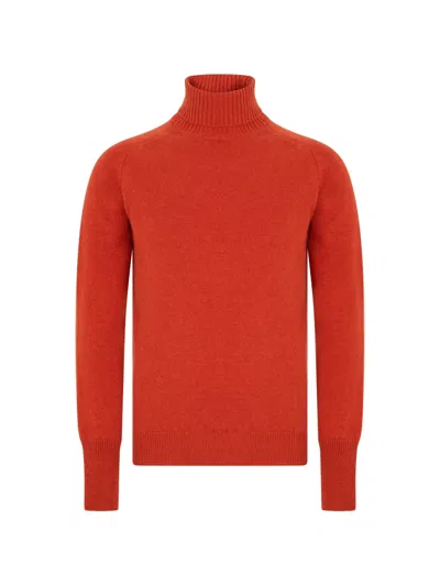 Fedeli High-neck Cashmere Sweater In Red