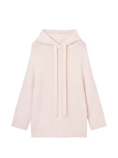 Fedeli Hooded Tie-detailing Sweater In Pink