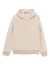 Fedeli Hooded Zip-front Jacket In Neutral