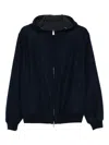 Fedeli Hooded Zip-up Jacket In Blue