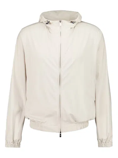 Fedeli Hooded Zipped Jacket In Neutral
