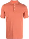 Fedeli Jersey Short-sleeved Polo Top In Orange