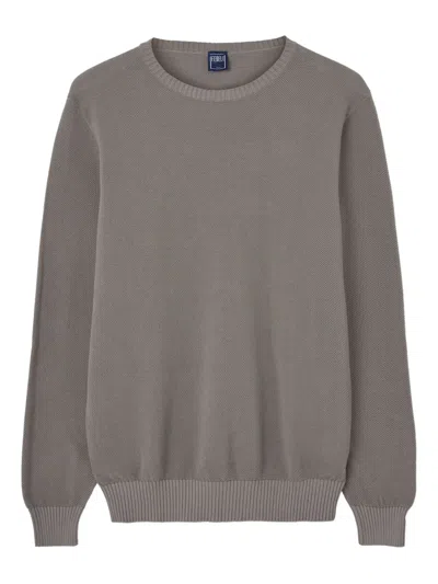 Fedeli Knited Crew-neck Sweater In Gray