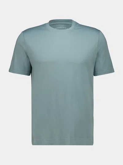Fedeli Knitted Cotton T-shirt In Green