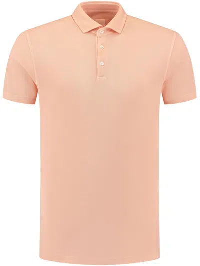Fedeli Knitted Polo Shirt In Orange