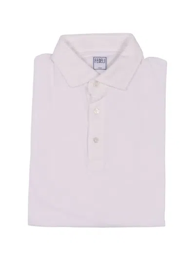 Fedeli Knitted Polo Shirt In White