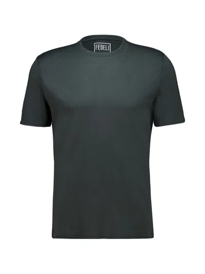 Fedeli Knitted T-shirt In Green