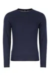 Fedeli Crew-neck Sweater In Superfine Virgin Wool In Blue