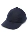 Fedeli Land Cashmere Baseball Cap In Blue