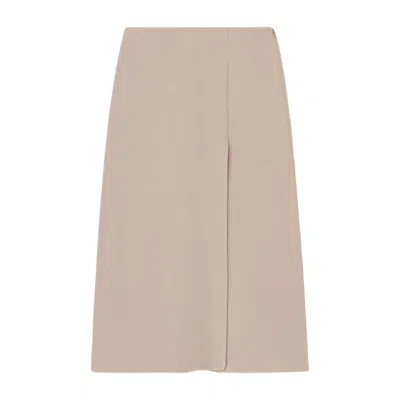 Fedeli "larimar" Wool And Cashmere Skirt In Brown