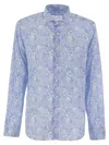 FEDELI FEDELI PRINTED STRETCH COTTON VOILE SHIRT