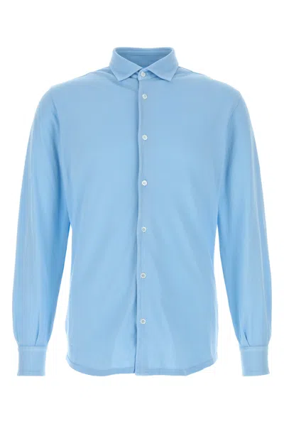 Fedeli Light-blue Piquet Shirt