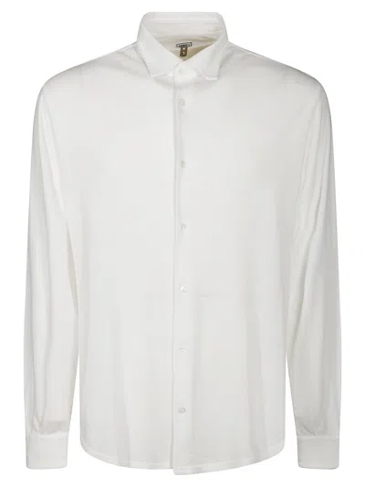 Fedeli Lightweight Cotton Button-up Shirt In Neutral