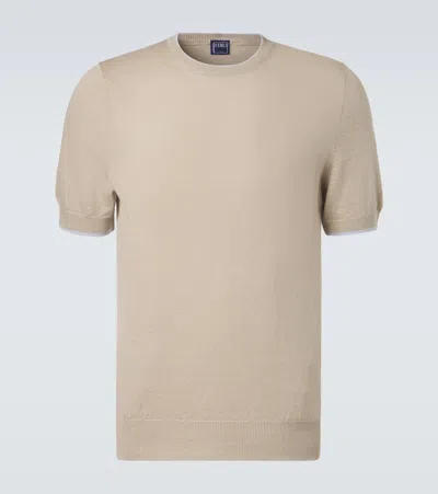 Fedeli Linen And Cotton Sweater In Neutral