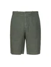 Fedeli Bellows-pocket Linen Shorts In Green