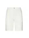 Fedeli Linen Bermuda Shorts In White