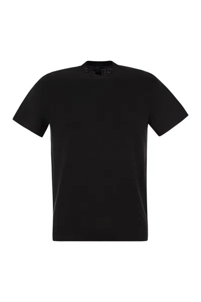 Fedeli Linen Flex T-shirt In Black