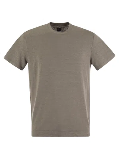 Fedeli Linen Flex T-shirt In Grey