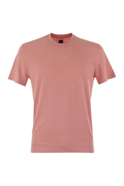 Fedeli Linen Flex T-shirt In Pink