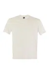 Fedeli Garment-dyed Linen And Elastane T-shirt In White