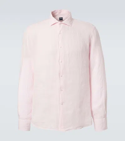Fedeli Linen Shirt In Pink