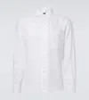 Fedeli Nick Linen Button Down Shirt Natural In White