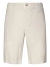 Fedeli Linen Bermuda Shorts In Neutral